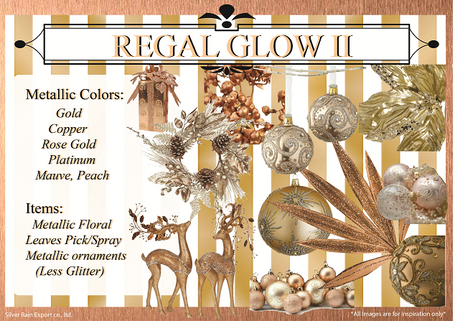 Silver Rain's Regal Glow collection (Rose Gold, Bronze, Platinum)
